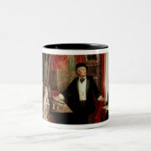 Richard Wagner mit Franz Liszt und Liszts daught Zweifarbige Tasse (Mittel)