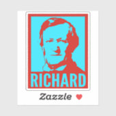Richard Wagner Pop Art Portrait Custom Cut Vinyl Aufkleber (Blatt)