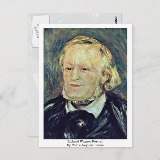 Richard Wagner-Portrait von Pierre-Auguste Renoir Postkarte (Vorne/Hinten)