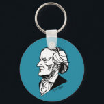 Richard Wagner Schlüsselanhänger<br><div class="desc">Grafisches Portrait des Komponisten</div>