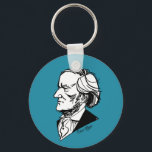 Richard Wagner Schlüsselanhänger<br><div class="desc">Grafisches Portrait des Komponisten</div>
