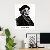 Richard Wagner, schwarz Poster (Heimbüro)