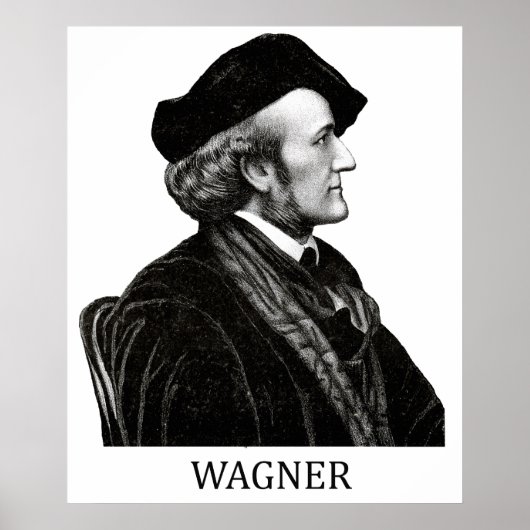 Richard Wagner, schwarz Poster (Vorne)