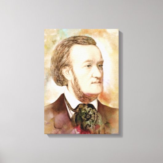 Richard Wagner über Leinwand - Wasserfarbenstil (Vorderseite)