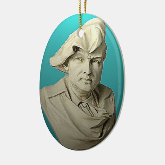 Richard Wagner-Weihnachtsverzierung Keramikornament (Links)