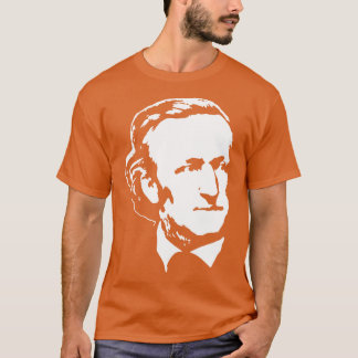 Richard Wagner White auf Black T-Shirt
