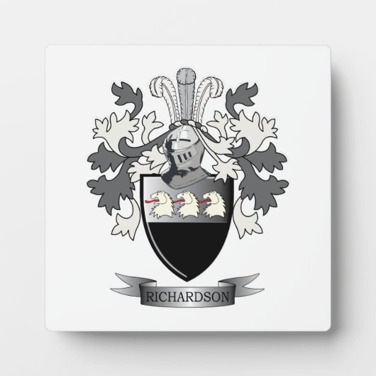 Richardson Coat of Arms Fotoplatte (Vorderseite)