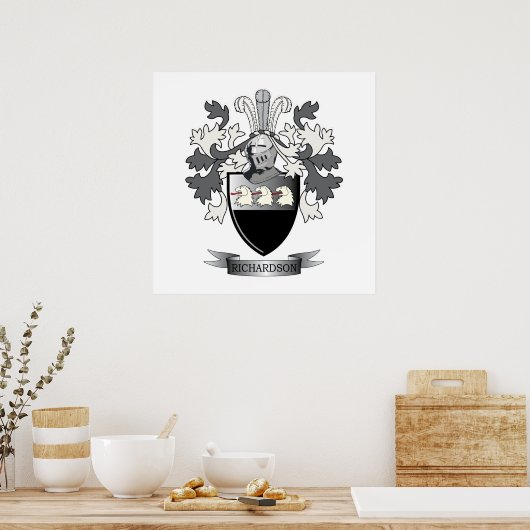Richardson Coat of Arms Poster (Küche)