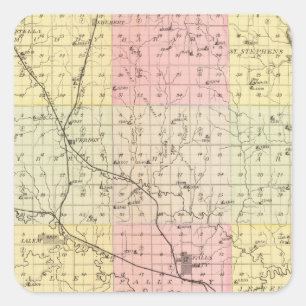 Richardson County, Nebraska Quadratischer Aufkleber