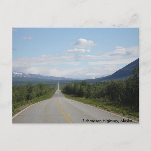 Richardson Highway, Alaska Postkarte (Vorderseite)