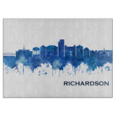 Richardson Texas Skyline Blue Schneidebrett (Vorderseite)