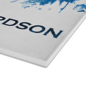 Richardson Texas Skyline Blue Schneidebrett (Ecke)