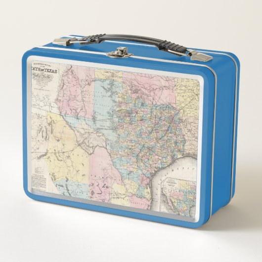 Richardsons neue Karte des Staat von Texas Metall Brotdose (Vorderseite)