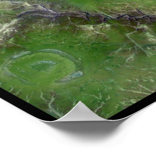 Richat Structure Mauritania Africa Poster (Ecke)