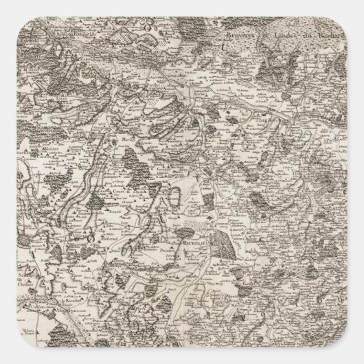 Richelieu, Saumur Quadratischer Aufkleber (Vorderseite)