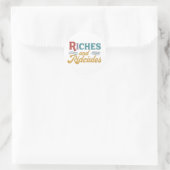 Riches and albern Aufkleber (Tasche)