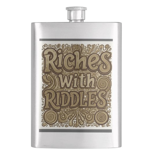 Riches mit Riddles Flachmann (Vorderseite)