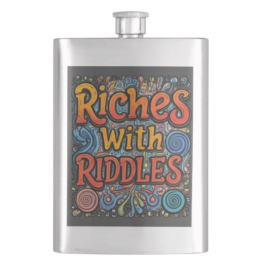 Riches mit Riddles Flachmann (Vorderseite)