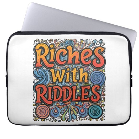 Riches mit Riddles Laptopschutzhülle (Vorderseite)