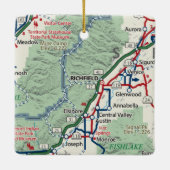 Richfield Utah Map Keramikornament (Rückseite)