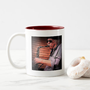 Richie Cole-Alt-Verrücktheits-Orchester-Tasse Zweifarbige Tasse