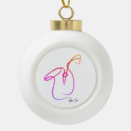 Richie Cole Originale Sax-Art-Museum Keramik Kugel-Ornament (Vorderseite)