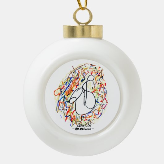 Richie Cole Originelle Kunst, Dichtung und Musik Keramik Kugel-Ornament (Vorderseite)