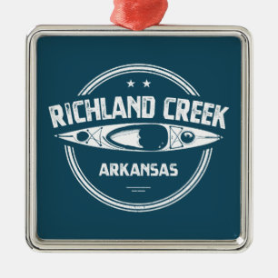 Richland Creek Arkansas Kayaking Ornament Aus Metall