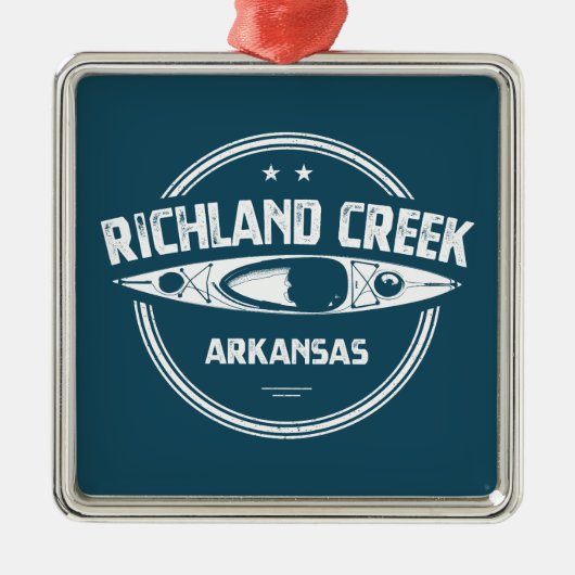 Richland Creek Arkansas Kayaking Ornament Aus Metall (Vorne)