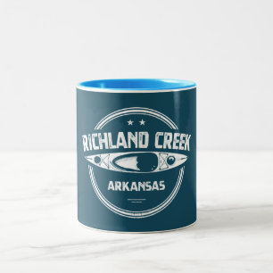 Richland Creek Arkansas Kayaking Zweifarbige Tasse
