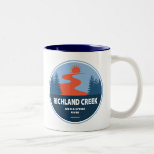 Richland Creek Arkansas Wilder und Landschaftliche Zweifarbige Tasse