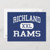 Richland - Rams - High - Johnstown Pennsylvania Postkarte (Vorne/Hinten)