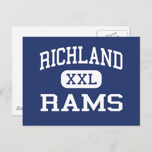 Richland - Rams - High - Johnstown Pennsylvania Postkarte (Vorne/Hinten)