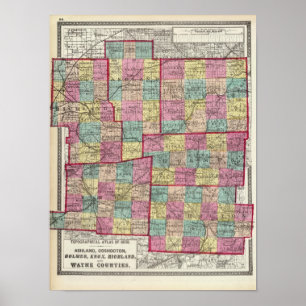 Richland und Wayne-Landkreise Poster
