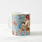 Richloom Fragonard Cornflower-blaues französisches Kaffeetasse (Vorderseite Links)