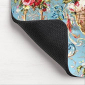 Richloom Fragonard Cornflower-blaues französisches Mousepad (Ecke)