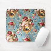 Richloom Fragonard Cornflower-blaues französisches Mousepad (Mit Mouse)
