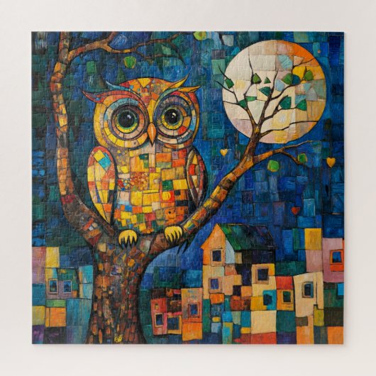 Richly Colored Owl Jigsaw Puzzle (Vertikal)