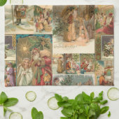 Richly Detailed Vintag Father Christmas Collage Geschirrtuch (Gefaltet)