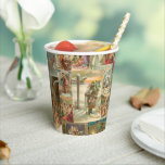 Richly Detailed Vintag Father Christmas Collage Pappbecher<br><div class="desc">Elegante,  detailreich und aufwändig Vintage Urlaubssammlung mit nahtlosem Muster restaurierter Viktorianischer Weihnachtskarten mit Szenen von Weihnachten im Schnee,  mit Kindern,  mit Engeln und in seinem Schlitten mit goldenen und silbernen Highlights und Verzierungen.</div>