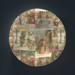 Richly Detailed Vintag Father Christmas Collage Pappteller<br><div class="desc">Elegante,  detailreich und aufwändig Vintage Urlaubssammlung mit nahtlosem Muster restaurierter Viktorianischer Weihnachtskarten mit Szenen von Weihnachten im Schnee,  mit Kindern,  mit Engeln und in seinem Schlitten mit goldenen und silbernen Highlights und Verzierungen.</div>