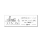 Richmond City Skyline | Benutzerdefinierte Adresse Permastempel (Design)