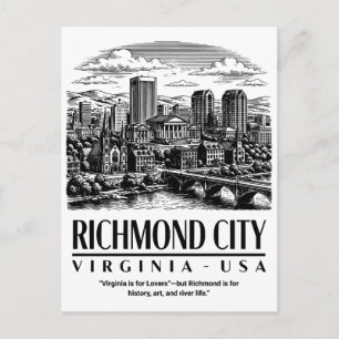 Richmond City Virginia USA Postkarte