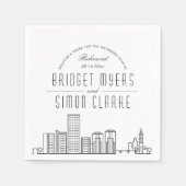 Richmond Deko Skyline | Hochzeitsveranstaltung Nap Serviette (Vorderseite)