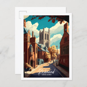 Richmond England Vintage Reise Illustration Postkarte