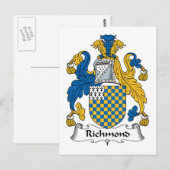 Richmond Familienwappen Postkarte (Vorne/Hinten)