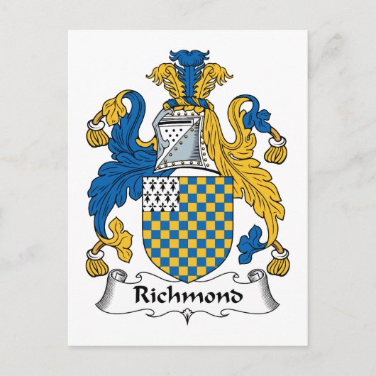 Richmond Familienwappen Postkarte (Vorderseite)