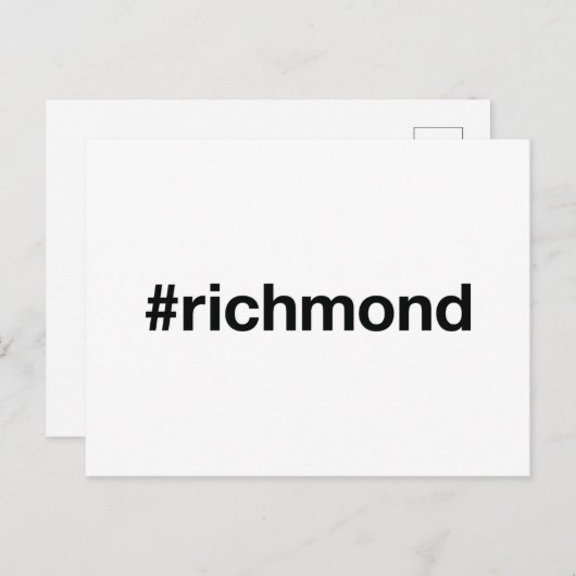 RICHMOND Hashtag Postkarte (Vorne/Hinten)