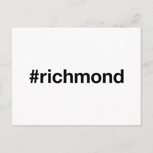 RICHMOND Hashtag Postkarte (Vorderseite)