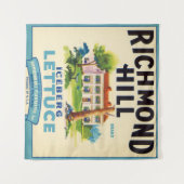 Richmond Hill Lettuce Crate Label Wandteppich (Vorderseite (Horizontal))